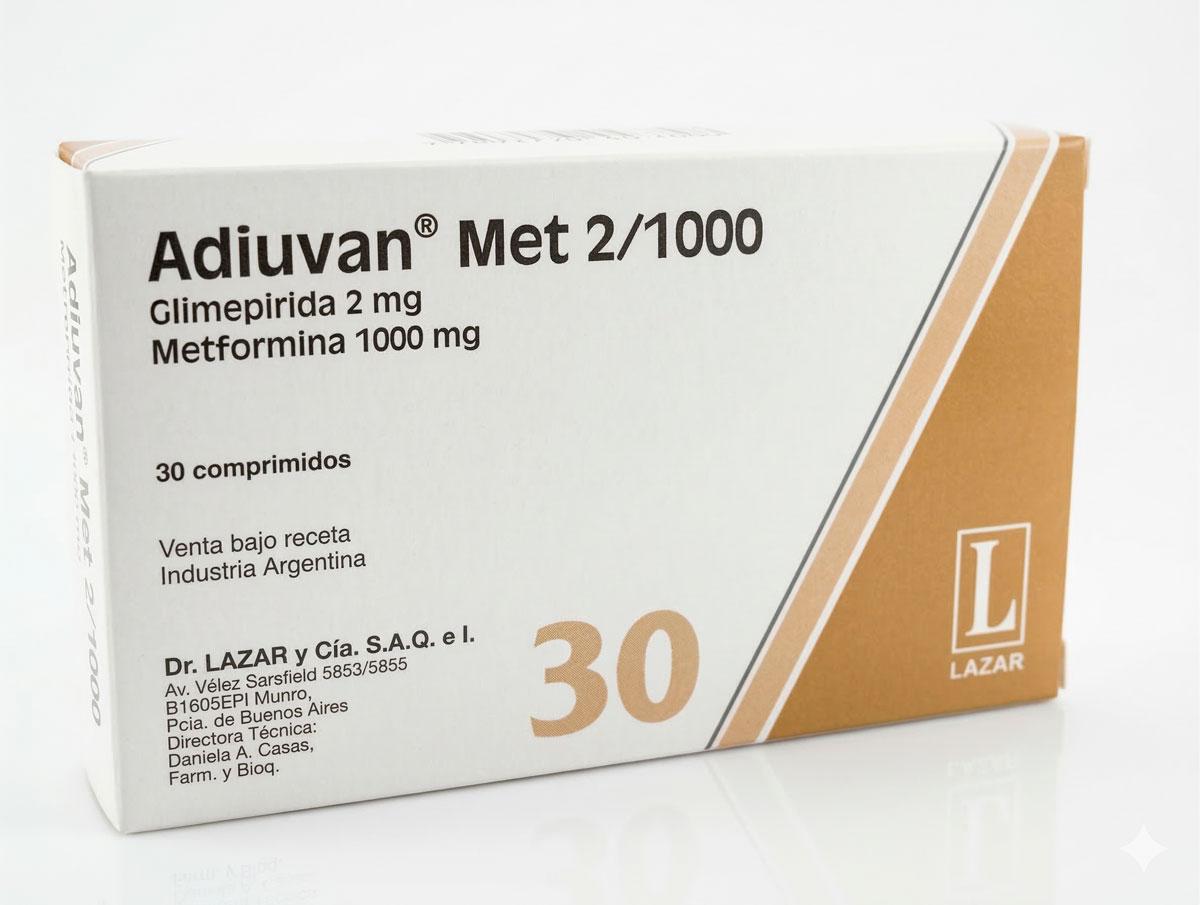 ADIUVAN MET 2/1000 mg comp.x 30 — imagen 1